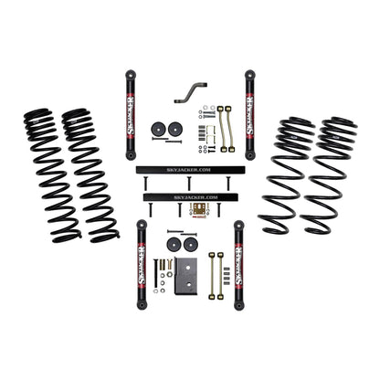 4 Inch Suspension Lift System With ADX 2.0 Remote Reservoir Shocks with Lower Links 97-02 Jeep Wrangler TJ Skyjacker-1