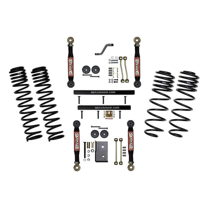 4 Inch Suspension Lift System With ADX 2.0 Remote Reservoir Shocks with Lower Flex Links 03-06 Jeep Wrangler TJ Skyjacker-1