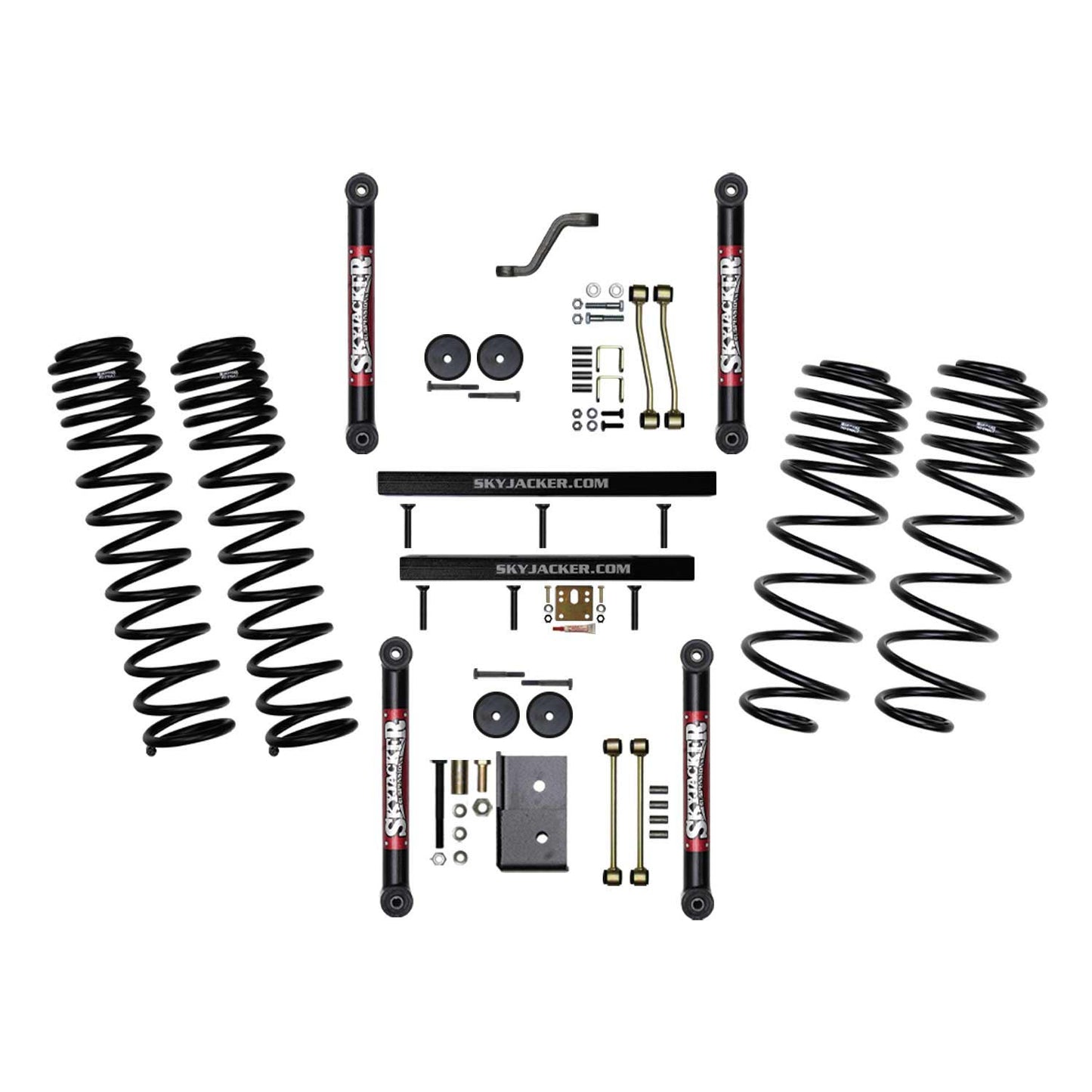 4 Inch Suspension Lift System With ADX 2.0 Remote Reservoir Shocks with Lower Links 03-06 Jeep Wrangler TJ Skyjacker-1