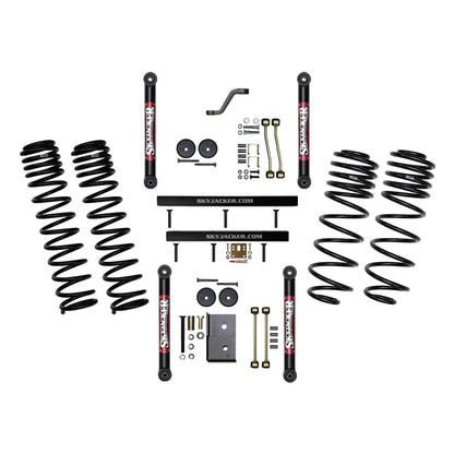 4 Inch Suspension Lift System With ADX 2.0 Remote Reservoir Shocks with Lower Links 03-06 Jeep Wrangler TJ Skyjacker-1