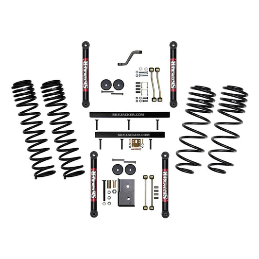 4 Inch Suspension Lift System With ADX 2.0 Remote Reservoir Shocks with Lower Links 03-06 Jeep Wrangler TJ Skyjacker-1