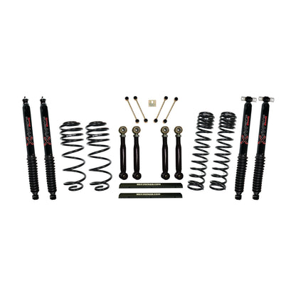 4 Inch Dual Rate Long Travel One Box Kit w/Adjustable Front and Rear Lower Flex Links and Shocks TJ/LJ 2003-2006 Jeep Wrangler/Unlimited Skyjacker-1