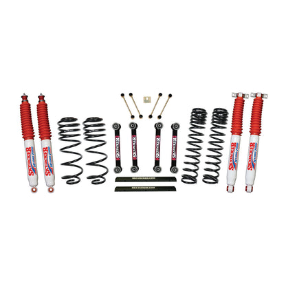 4 Inch Dual Rate Long Travel One Box Kit w/OE Style Front and Rear Lower Links and Shocks TJ/LJ 2003-2006 Jeep Wrangler/Unlimited Skyjacker-3