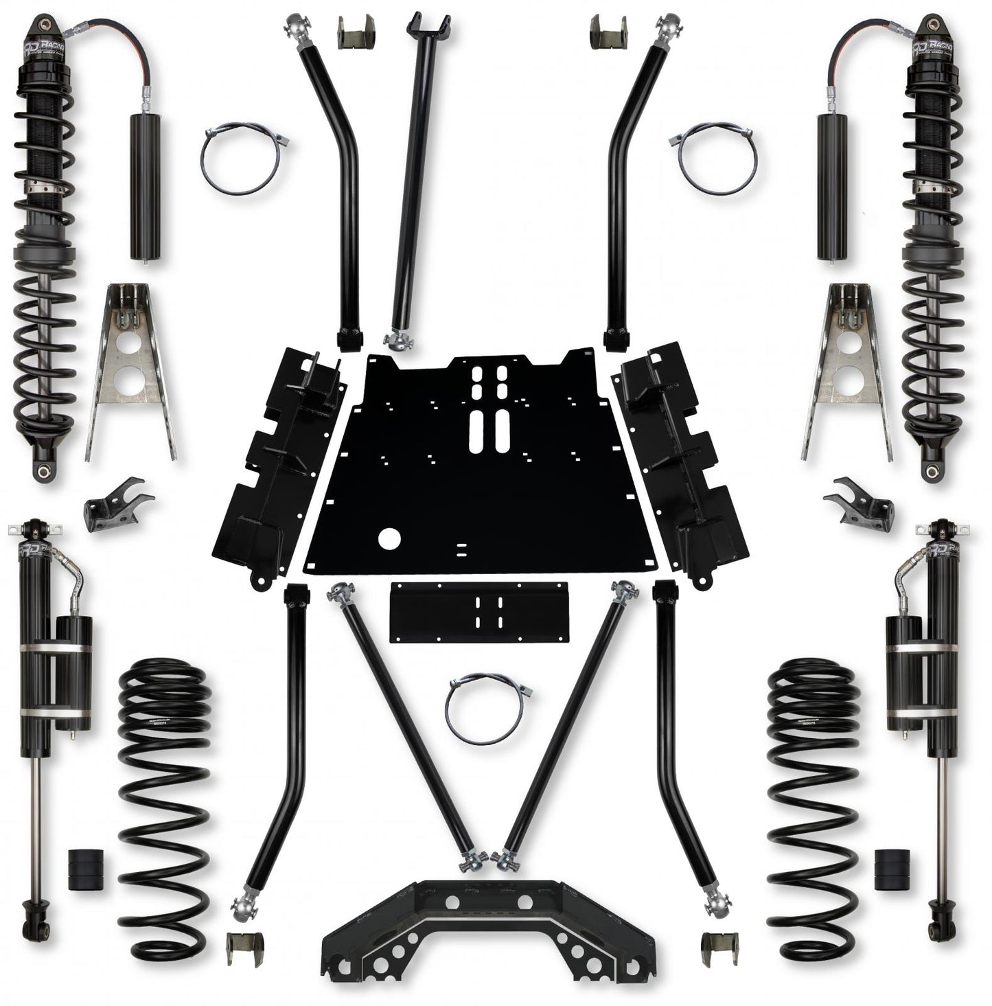 4.5 Inch X-Factor X2 Flat-Belly Coilover Long-Arm Suspension System For Jeep Wrangler TJ Rock Krawler