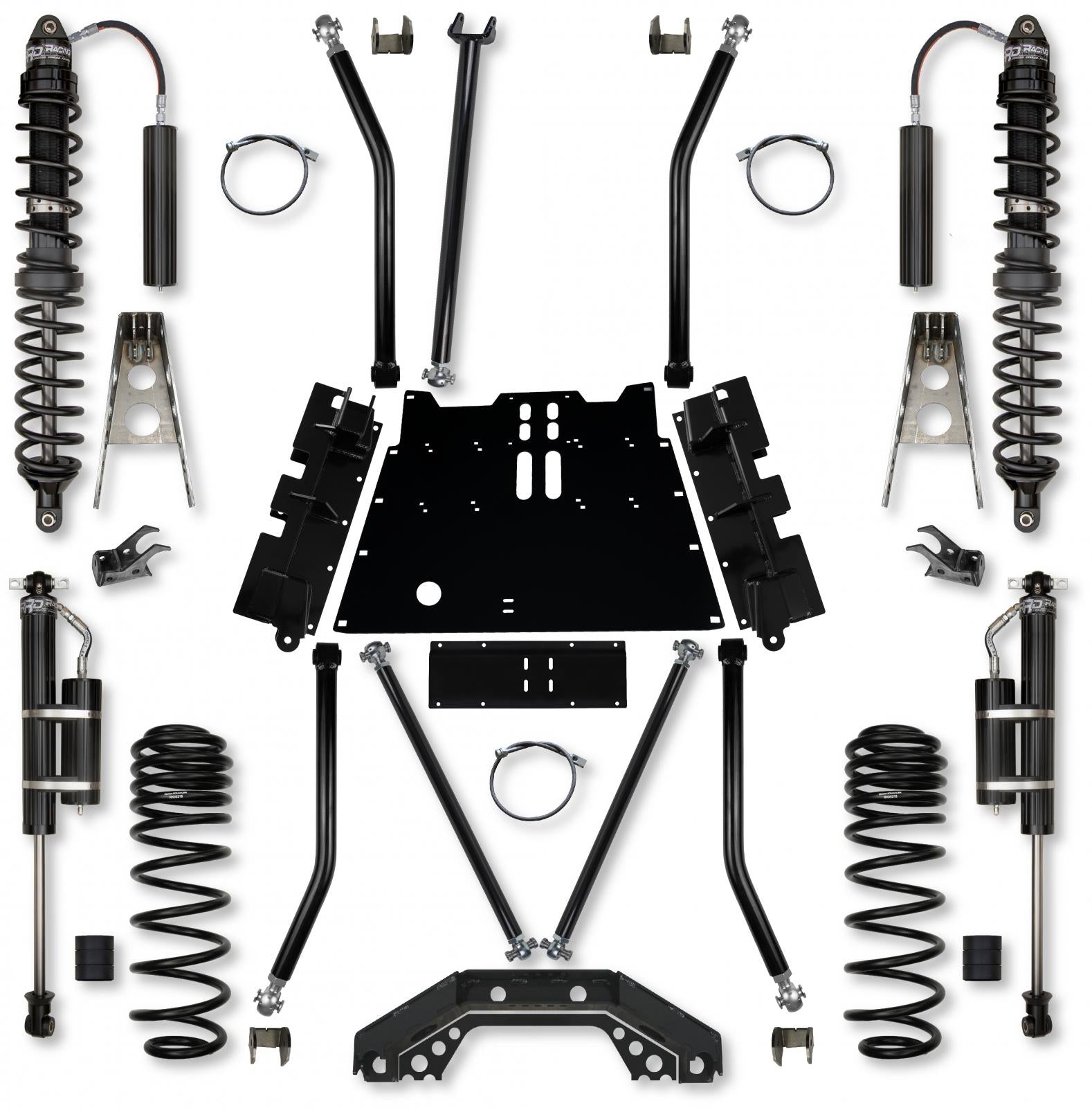 4.5 Inch X-Factor X2 Flat-Belly Coilover Long-Arm Suspension System For Jeep Wrangler TJ Rock Krawler