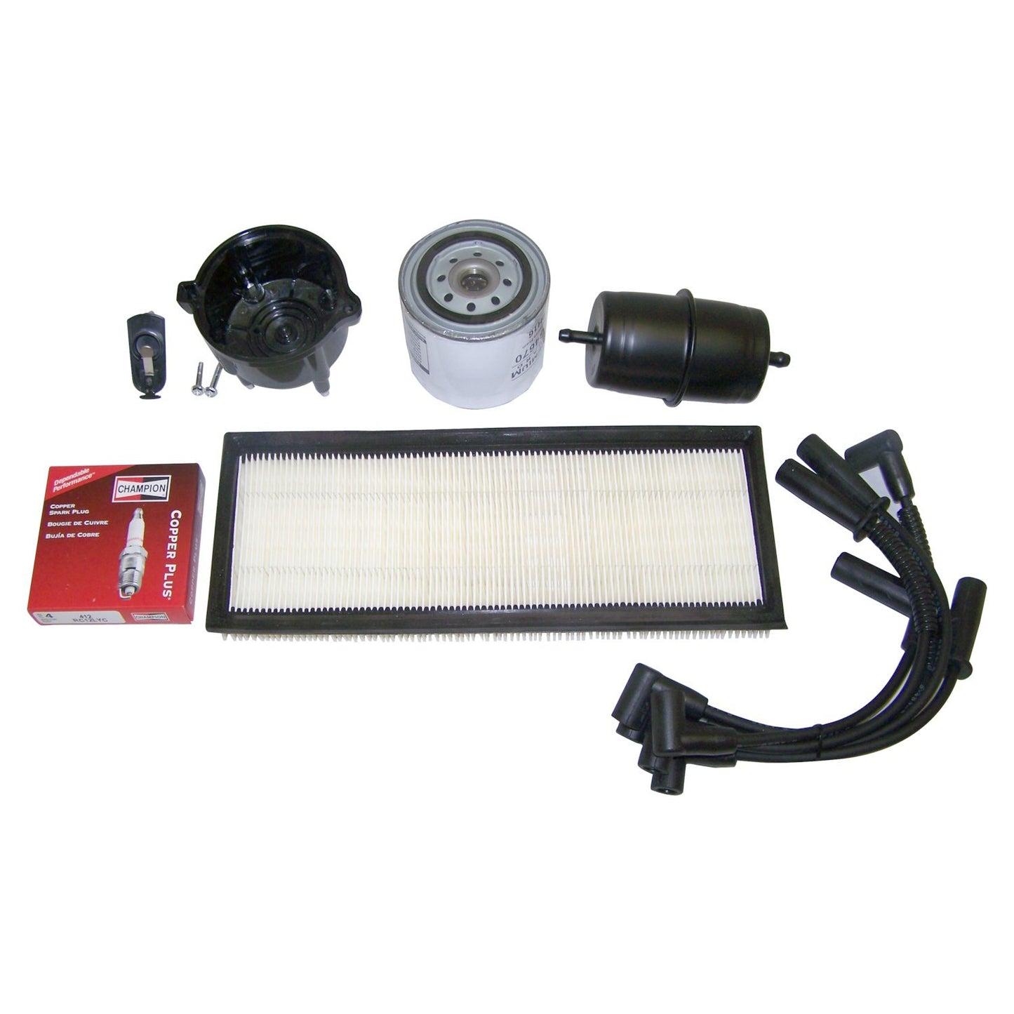 Tune Up Kit for 91-93 Jeep YJ Wrangler w/ 2.5L Engine, w/ Standard Oil Threads Crown Automotive