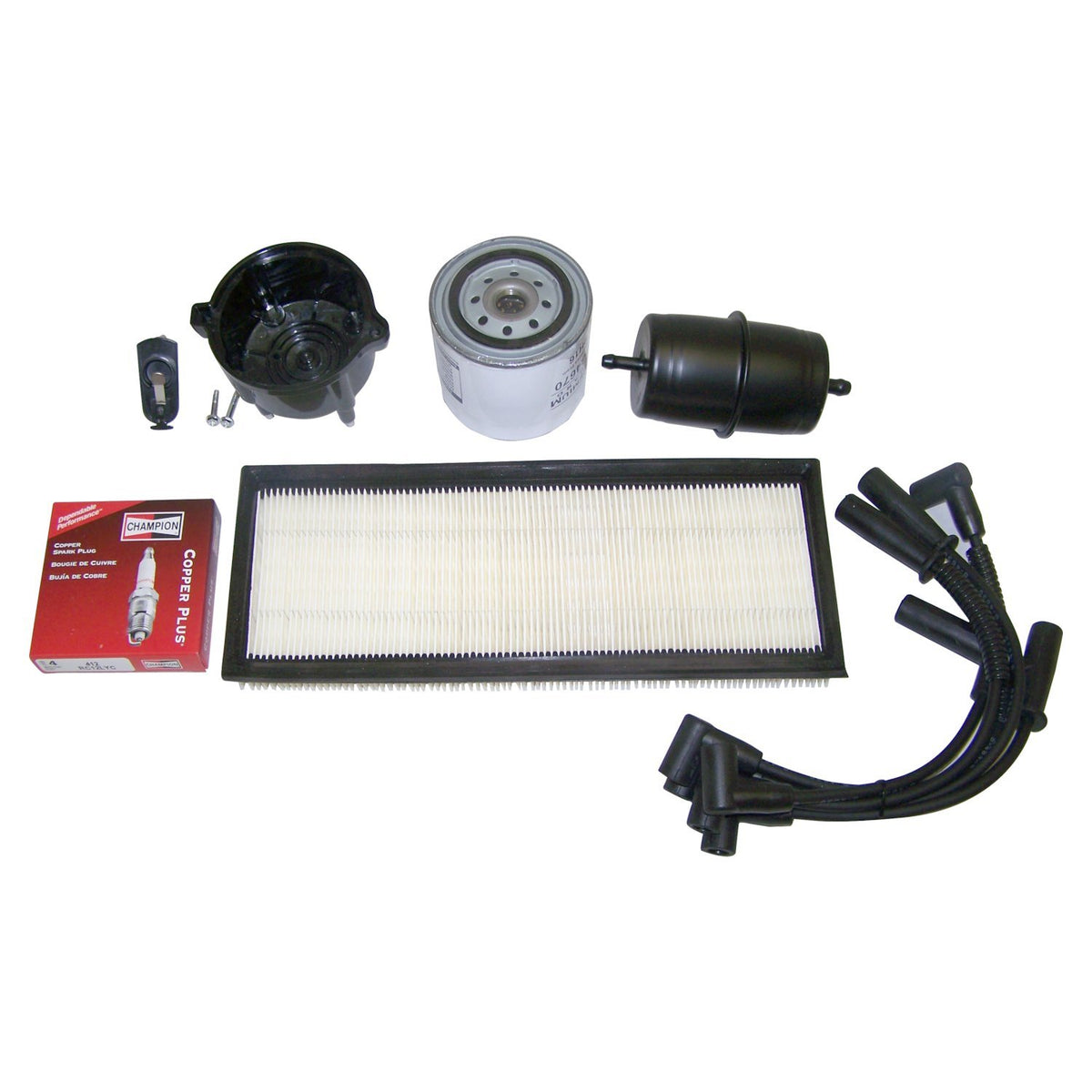 Tune Up Kit for 91-93 Jeep YJ Wrangler w/ 2.5L Engine, w/ Standard Oil Threads Crown Automotive