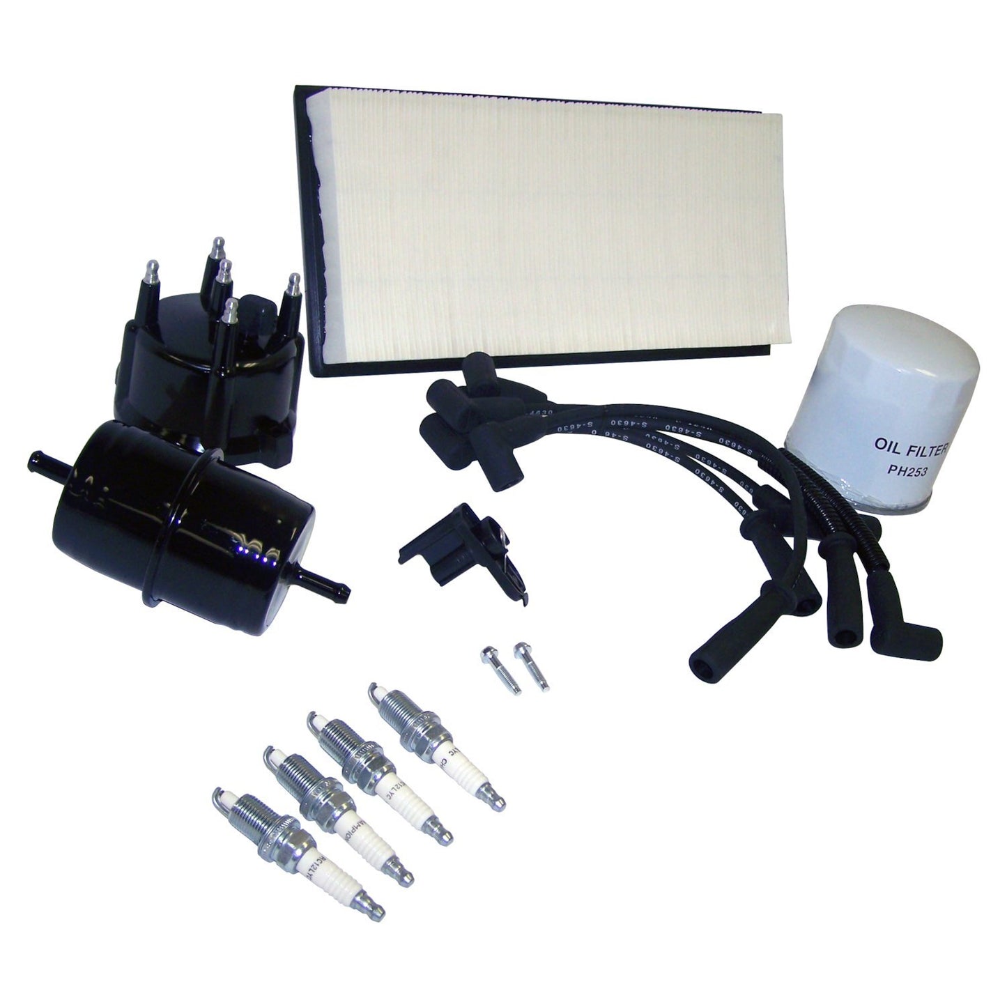 Tune Up Kit for 91-93 Jeep XJ, MJ w/ 2.5L Engine, w/ Standard Oil Filter Threads Crown Automotive