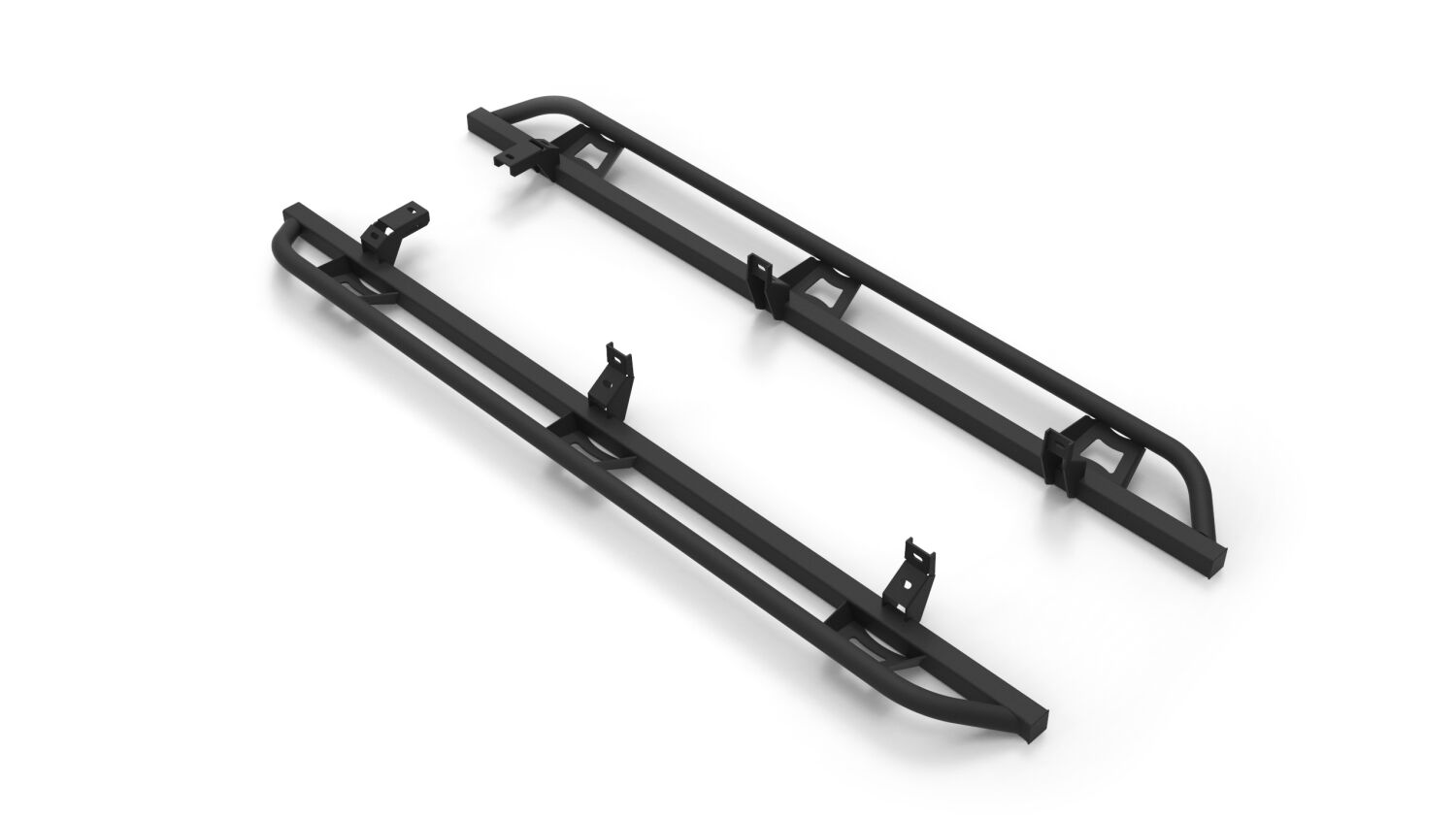TrailSlider Step System Full Length (2 Steps per Side) 2021-2025 Ford Bronco 4-Dr Textured Black NFab-2