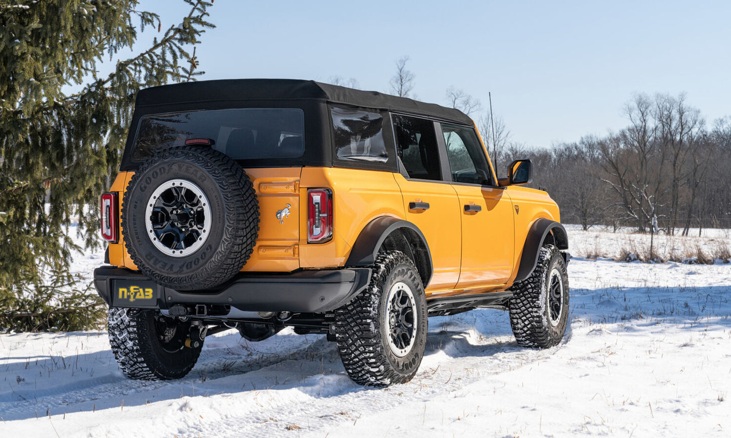 TrailSlider Step System Full Length (2 Steps per Side) 2021-2025 Ford Bronco 4-Dr Textured Black NFab-7