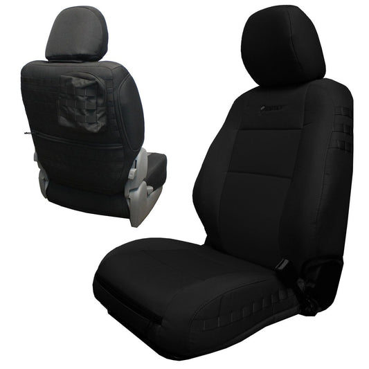 Toyota Tacoma Seat Covers 16-19 Tacoma and TRD Front Black/Black Tactical Series Pair Bartact