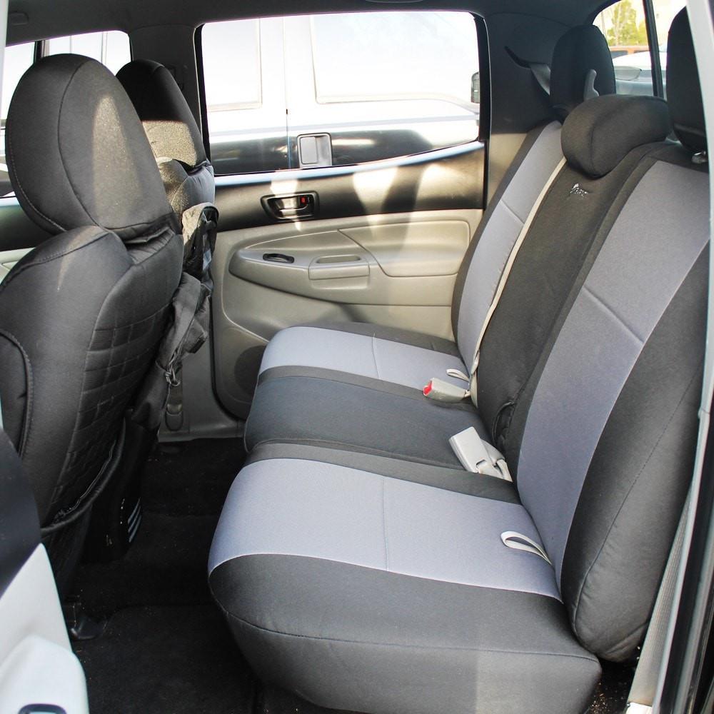 Toyota Tacoma Bench Seat Covers Rear Bench 09-15 Tacoma Double Cab Standard And TRD Black Back Bartact-1