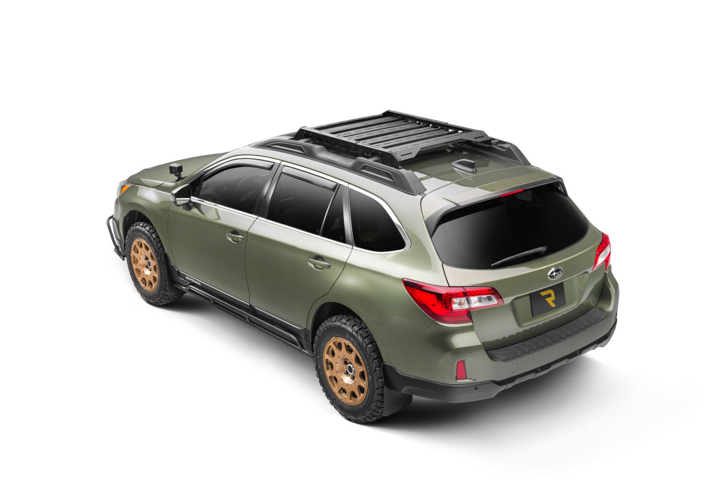 The N-FAB Universal Roof Rack Small 34.25 in Wide adds essential overhead cargo capacity and fits OEM and aftermarket crossbars on most cars, CUVs, and SUVs NFab-4