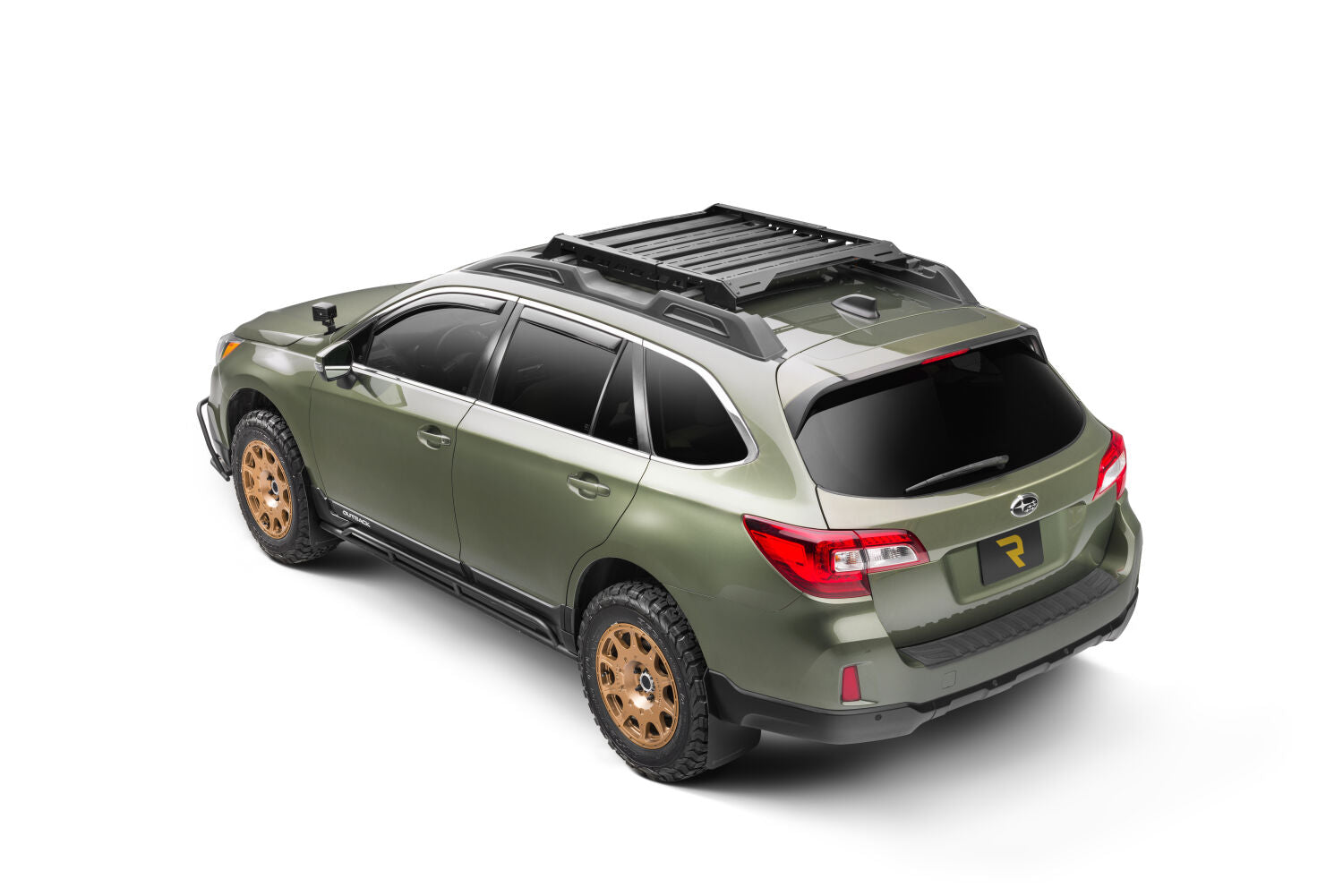 The N-FAB Universal Roof Rack Small 34.25 in Wide adds essential overhead cargo capacity and fits OEM and aftermarket crossbars on most cars, CUVs, and SUVs NFab-4