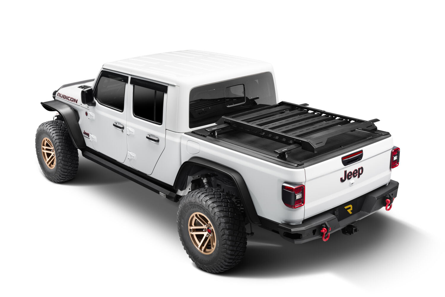 The N-FAB Universal Roof Rack Large 38.25 in Wide adds essential overhead cargo capacity and fits OEM and aftermarket crossbars on most cars, CUVs, and SUVs NFab-2