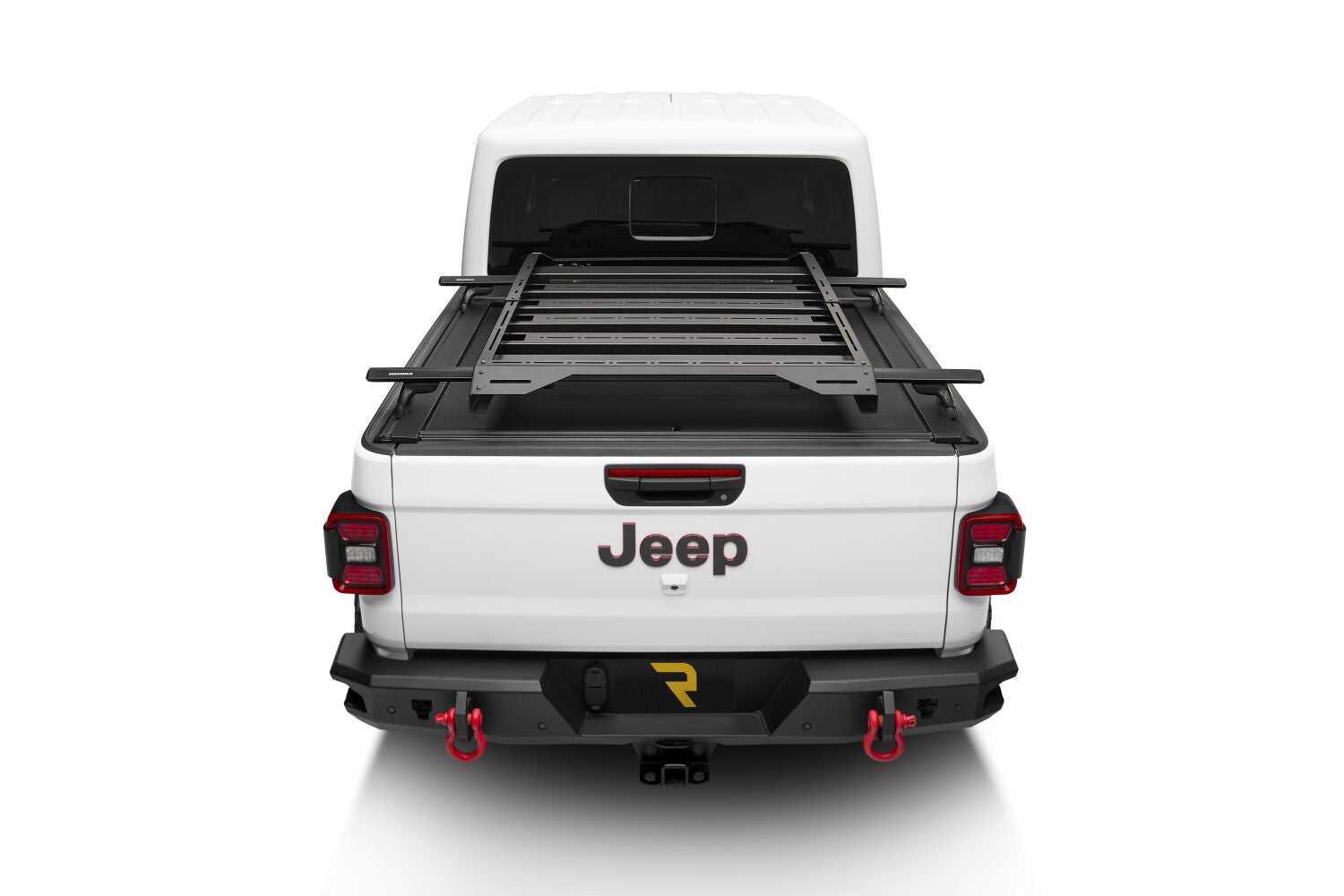 The N-FAB Universal Roof Rack Large 38.25 in Wide adds essential overhead cargo capacity and fits OEM and aftermarket crossbars on most cars, CUVs, and SUVs NFab-3