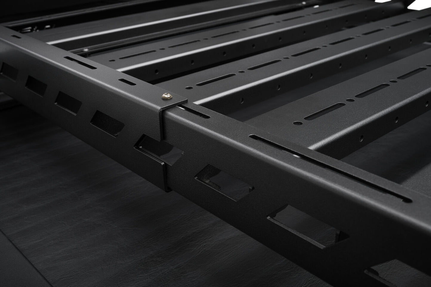 The N-FAB Universal Roof Rack Large 38.25 in Wide adds essential overhead cargo capacity and fits OEM and aftermarket crossbars on most cars, CUVs, and SUVs NFab-6