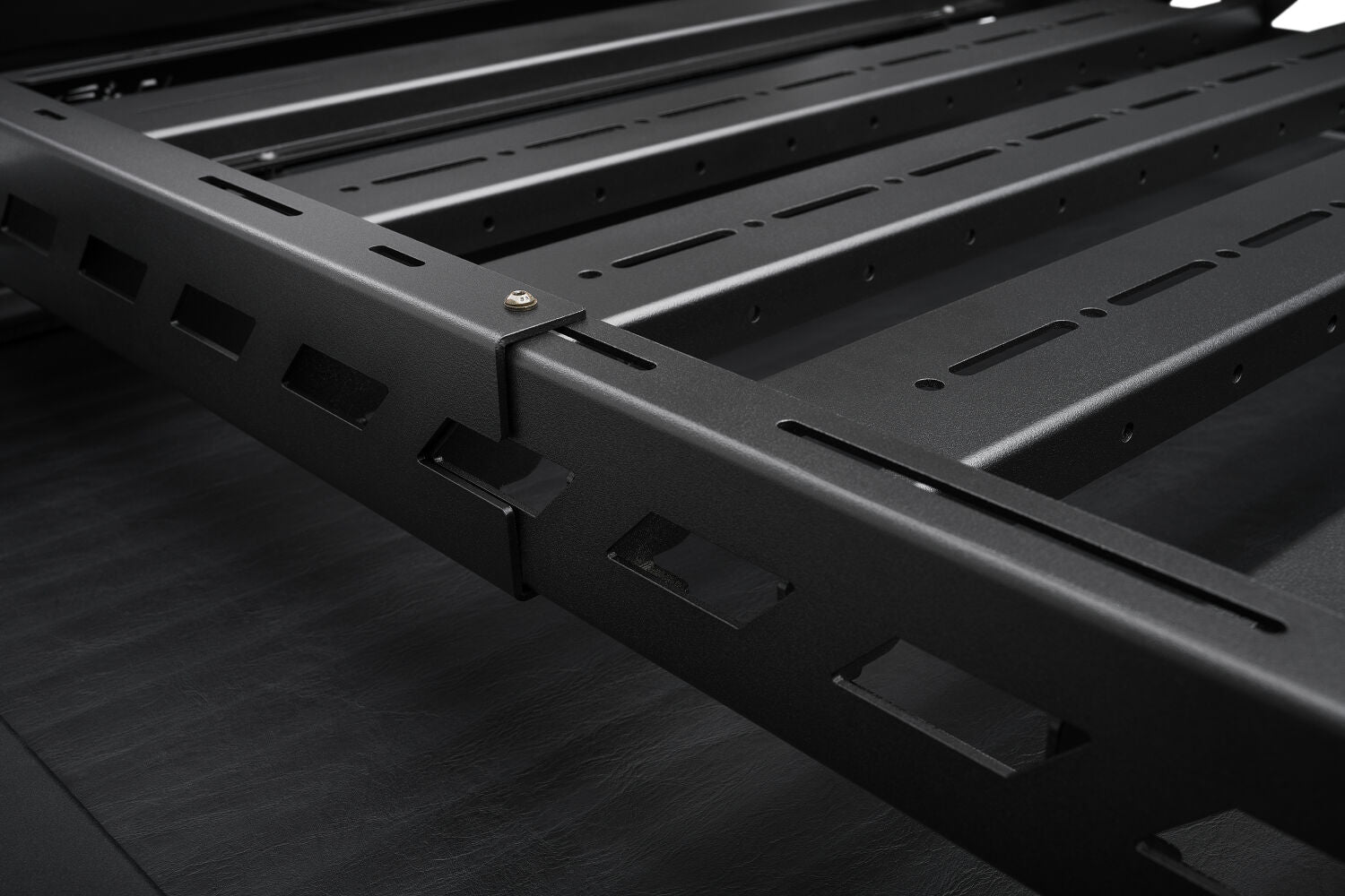 The N-FAB Universal Roof Rack Large 38.25 in Wide adds essential overhead cargo capacity and fits OEM and aftermarket crossbars on most cars, CUVs, and SUVs NFab-6
