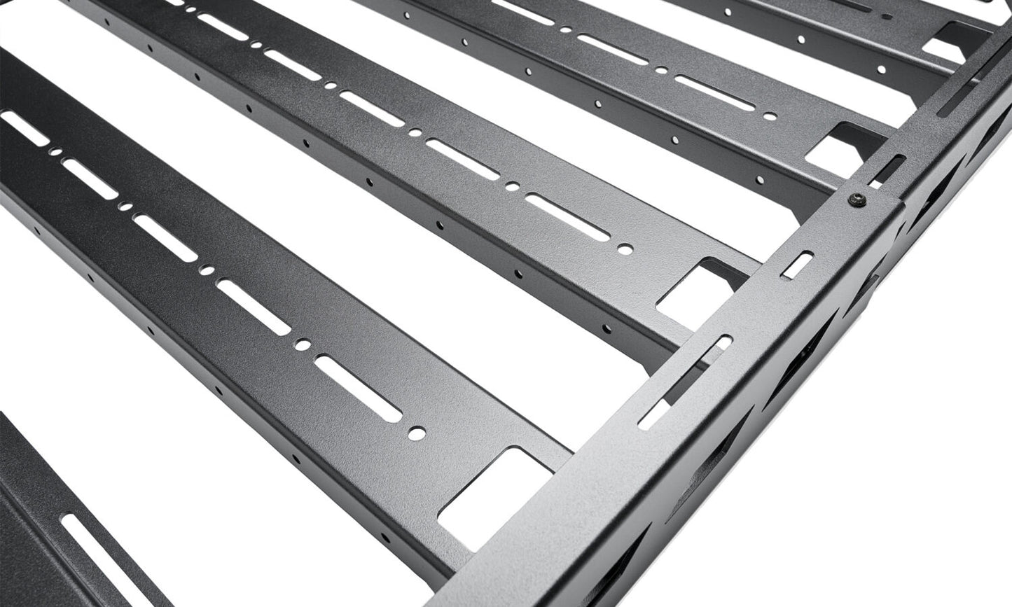 The N-FAB Universal Roof Rack Large 38.25 in Wide adds essential overhead cargo capacity and fits OEM and aftermarket crossbars on most cars, CUVs, and SUVs NFab-8