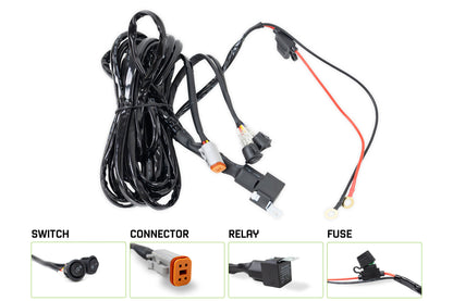 40 AMP DT 4 Inch Pin Halo Light Harness DV8 Offroad