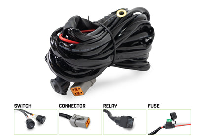 40 AMP DTP 4 Inch Pin Halo Light Harness DV8 Offroad