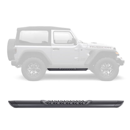 V3 Series Aluminum 5 Inch Elipse Side Steps Boards Only Textured Black For 2007-2018 Jeep Wrangler JK 2 Door Go Rhino-3