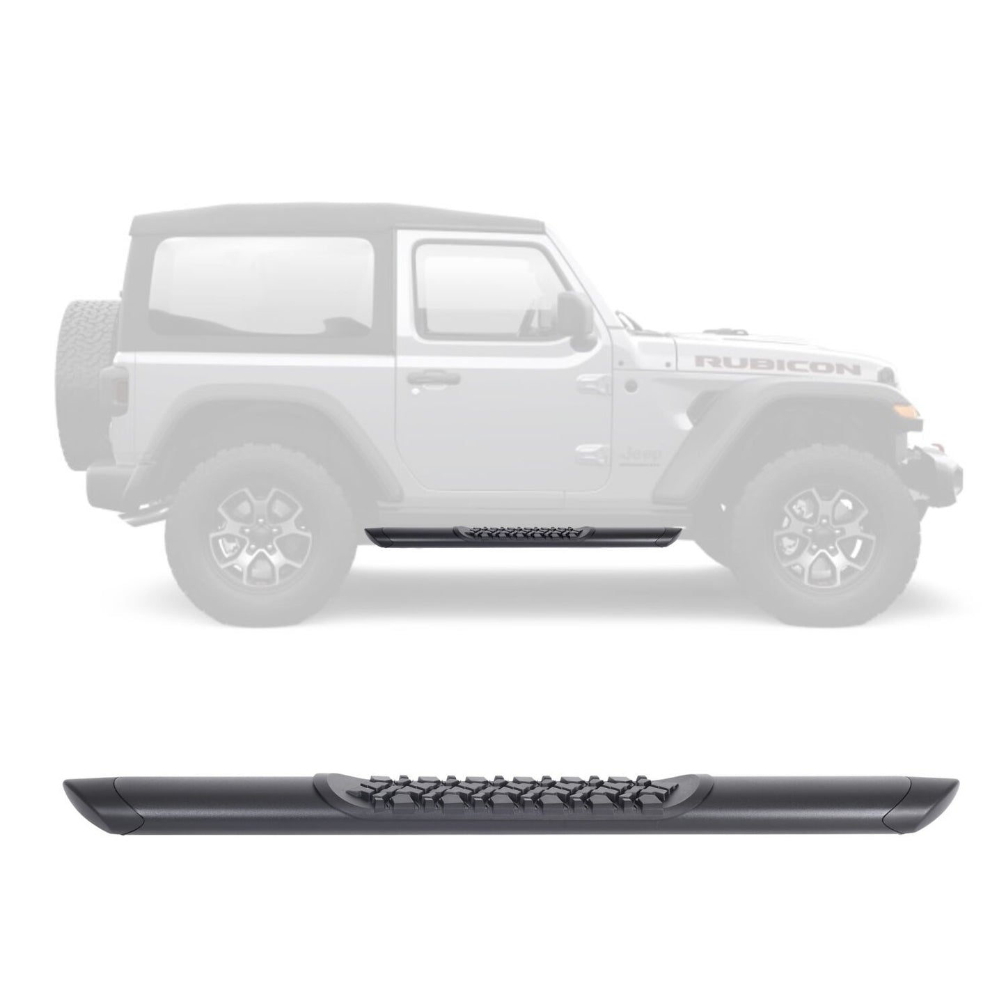V3 Series Aluminum 5 Inch Elipse Side Steps Boards Only Textured Black 2021-2025 Ford Bronco Go Rhino-3
