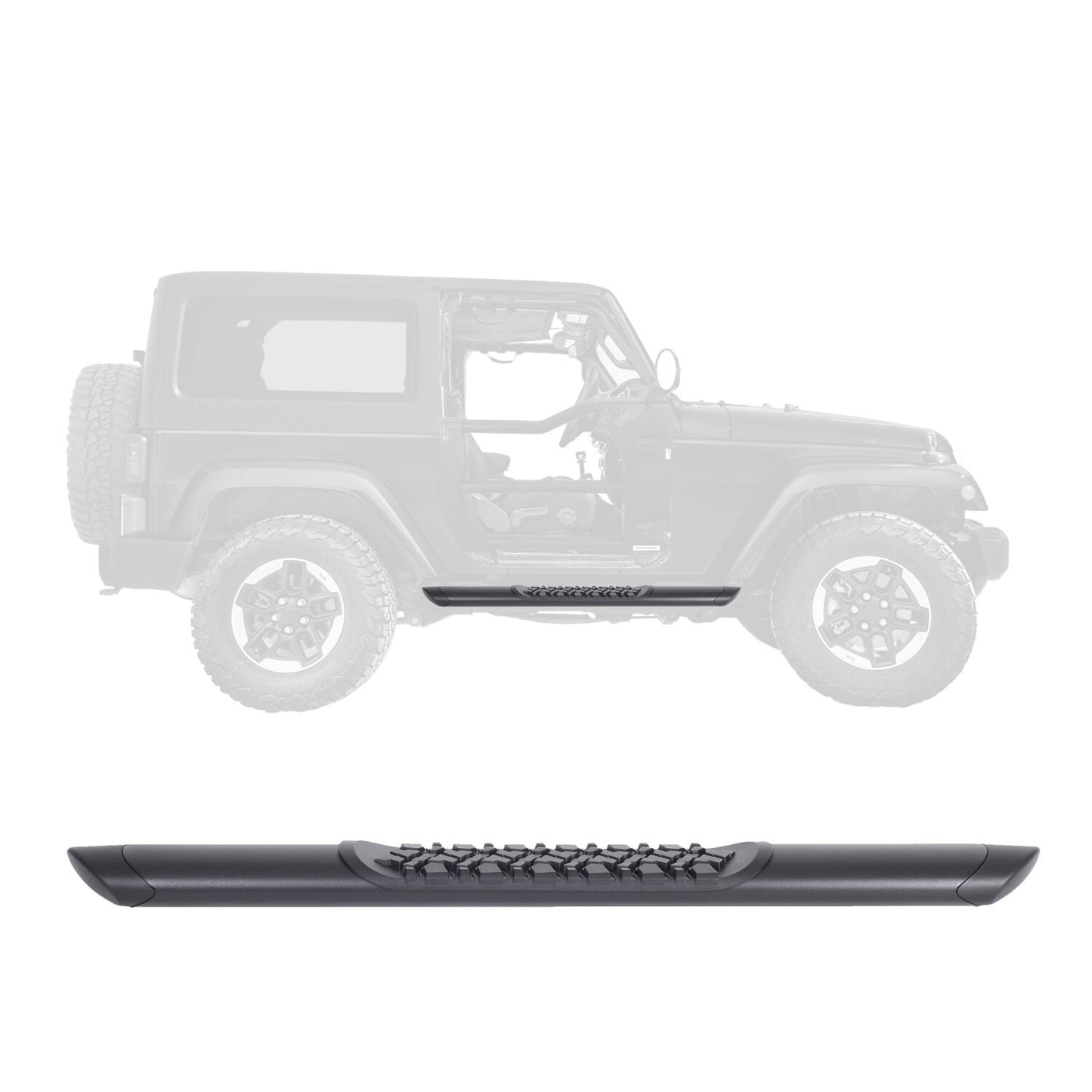 V3 Series Aluminum 5 Inch Elipse Side Steps Boards Only Textured Black 2021-2025 Ford Bronco Go Rhino-4