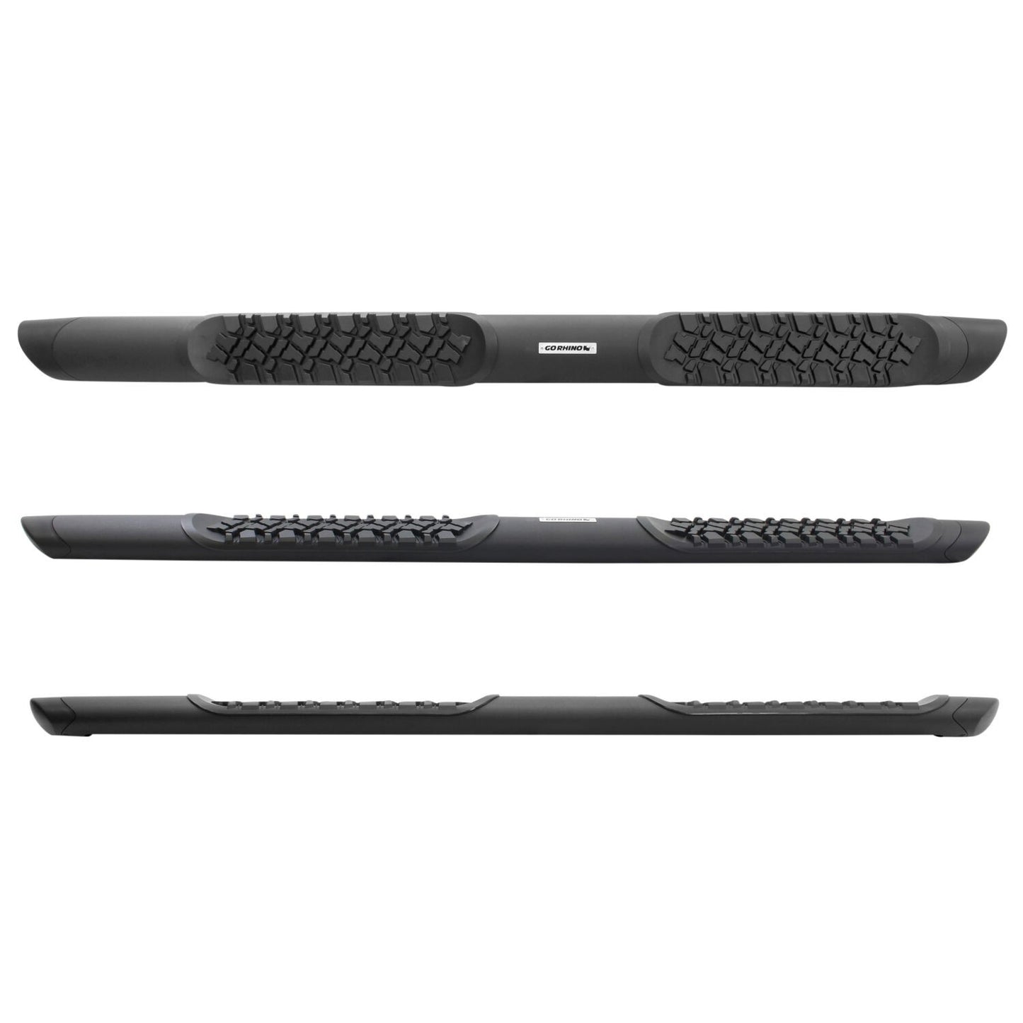 V3 Series Aluminum 5 Inch Elipse Side Steps Boards Only Textured Black For 2007-2018 Jeep Wrangler JK 4 Door Go Rhino-2