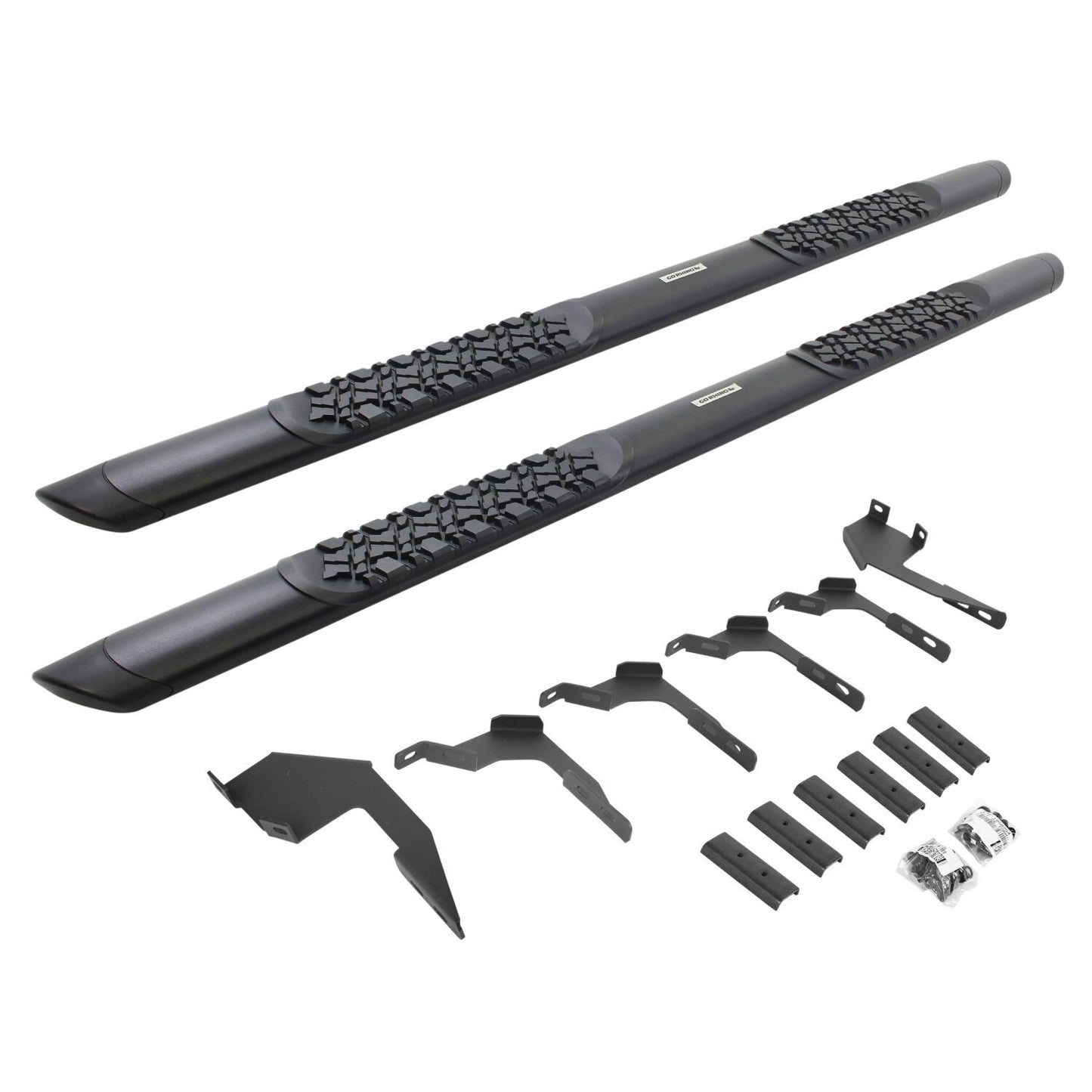 V3 Series Aluminum 5 Inch Elipse Side Steps with Mounting Brackets Textured Black 2019-2025 Ford Ranger Go Rhino