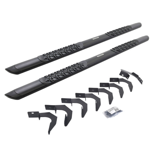 V3 Series Aluminum 5 Inch Elipse Side Steps with Mounting Brackets Textured Black 2015-2026 Colorado/Canyon Go Rhino
