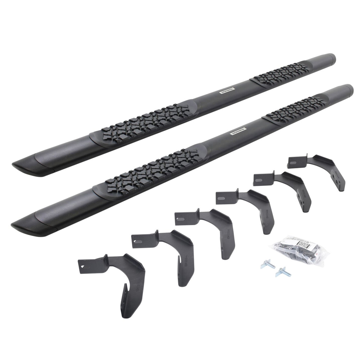 V3 Series Aluminum Steps with Mounting Brackets Text.Black 2005-2026 Nissan Frontier Go Rhino