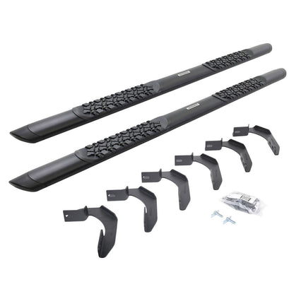 V3 Series Aluminum Steps with Mounting Brackets Text.Black 2005-2026 Nissan Frontier Go Rhino