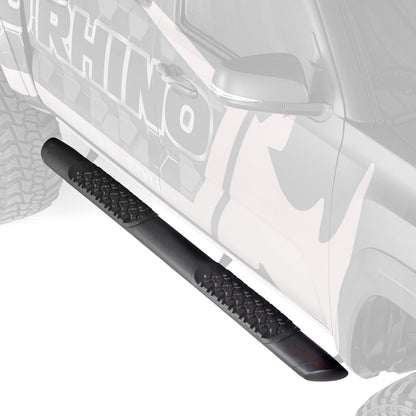 V3 Series Aluminum 5 Inch Elipse Side Steps with Mounting Brackets Textured Black 2007-2021 Toyota Tundra Extended Cab Go Rhino-2
