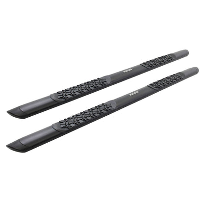 V3 Series Aluminum 5 Inch Elipse Side Steps with Mounting Brackets Textured Black 2007-2021 Toyota Tundra Extended Cab Go Rhino-4