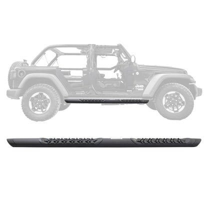 V3 Series Aluminum 5 Inch Elipse Side Steps with Mounting Brackets Textured Black 2018-2026 Jeep Wrangler Go Rhino-3