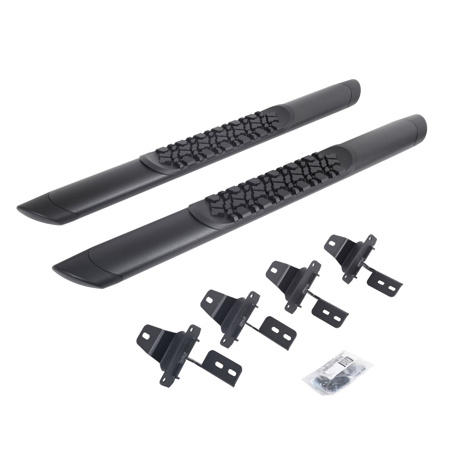 V3 Series Aluminum Side Steps with Mounting Brackets Textured Black For 2018-2025 Jeep Wrangler JL Go Rhino-1