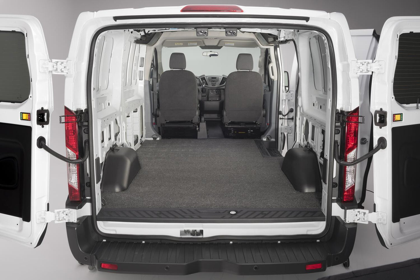 Vanrug Cargo Mat 15+ Ford Transit Long Wheel Base -Ext (ME) - 148 inch WB w/ extended body 3/4 Inch Closed Cell Foam Mat Size 160 5/8 Inch x 68 5/16 Inch Charcoal BedRug-5