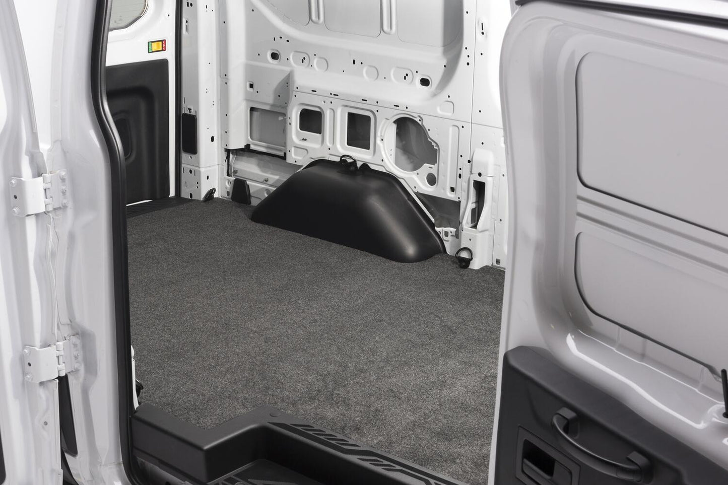 Vanrug Cargo Mat 15+ Ford Transit Long Wheel Base -Ext (ME) - 148 inch WB w/ extended body 3/4 Inch Closed Cell Foam Mat Size 160 5/8 Inch x 68 5/16 Inch Charcoal BedRug-6