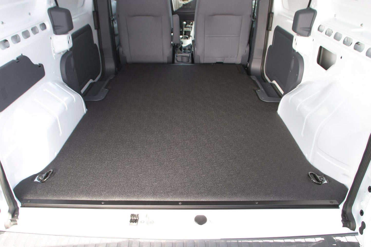 Vantred Cargo Mat 15+ Ford Transit Long Wheel Base Ext - 148 inch WB w/ extended body 1/2 Inch Closed Cell Foam Mat Size 160 5/8 Inch x 68 5/16 Inch Charcoal BedRug-4