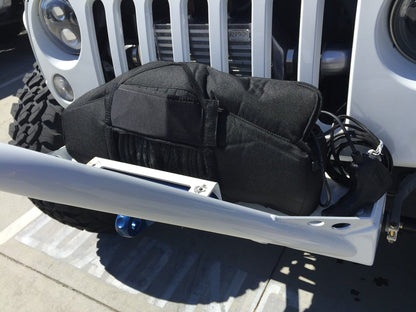 Winch Cover For Warn Zeon Winch Black Fabric Bartact-1