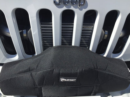Winch Cover For Warn Zeon Winch Black Fabric Bartact-4