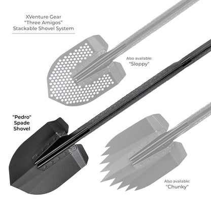 Xventure Gear Spade Stackable Shovel Textured Black Go Rhino-7
