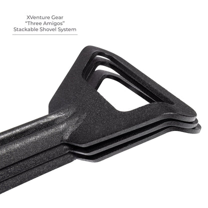 Xventure Gear Sharktooth Stackable Shovel Textured Black Go Rhino-5