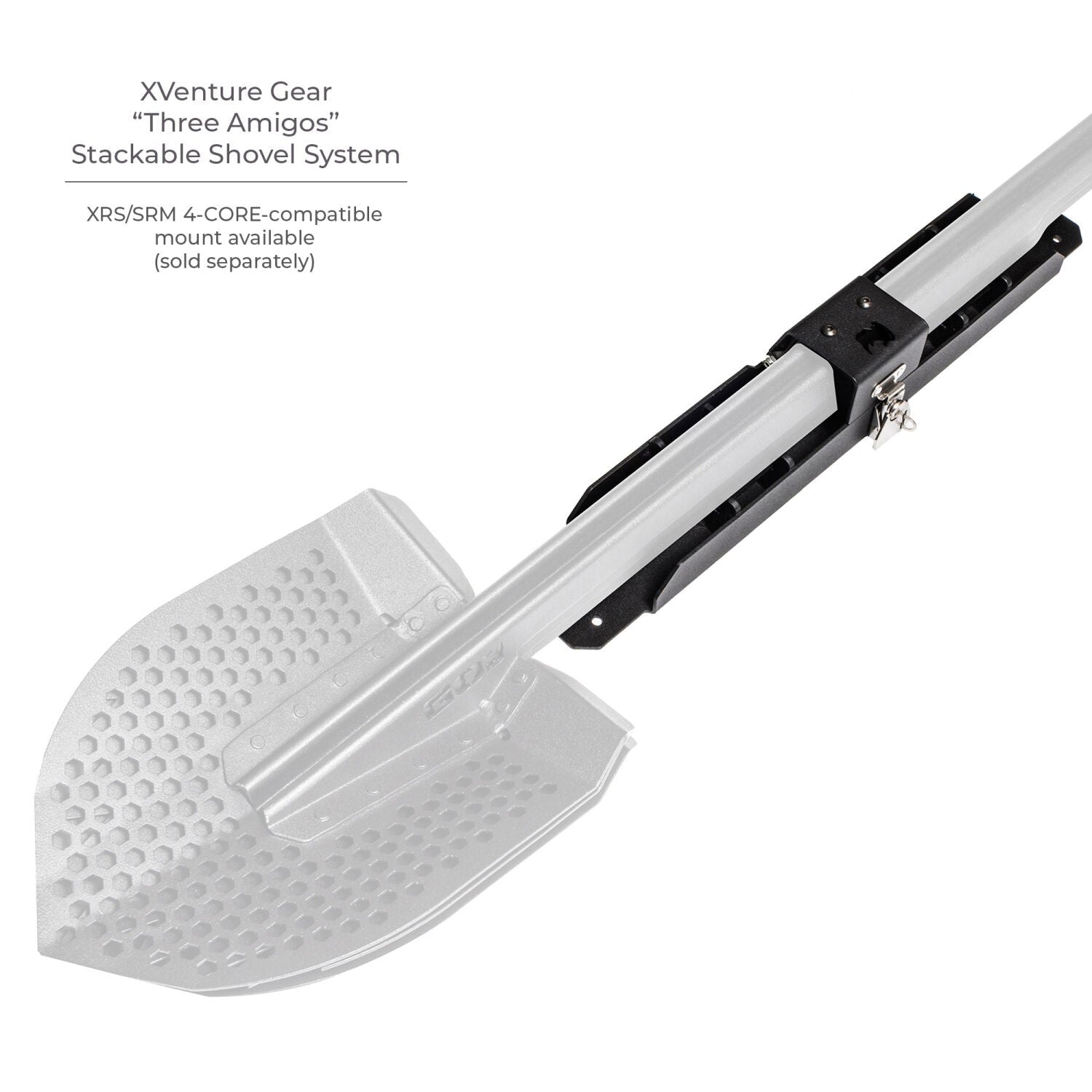 Xventure Gear Perforated Stackable Shovel Textured Black Go Rhino-6