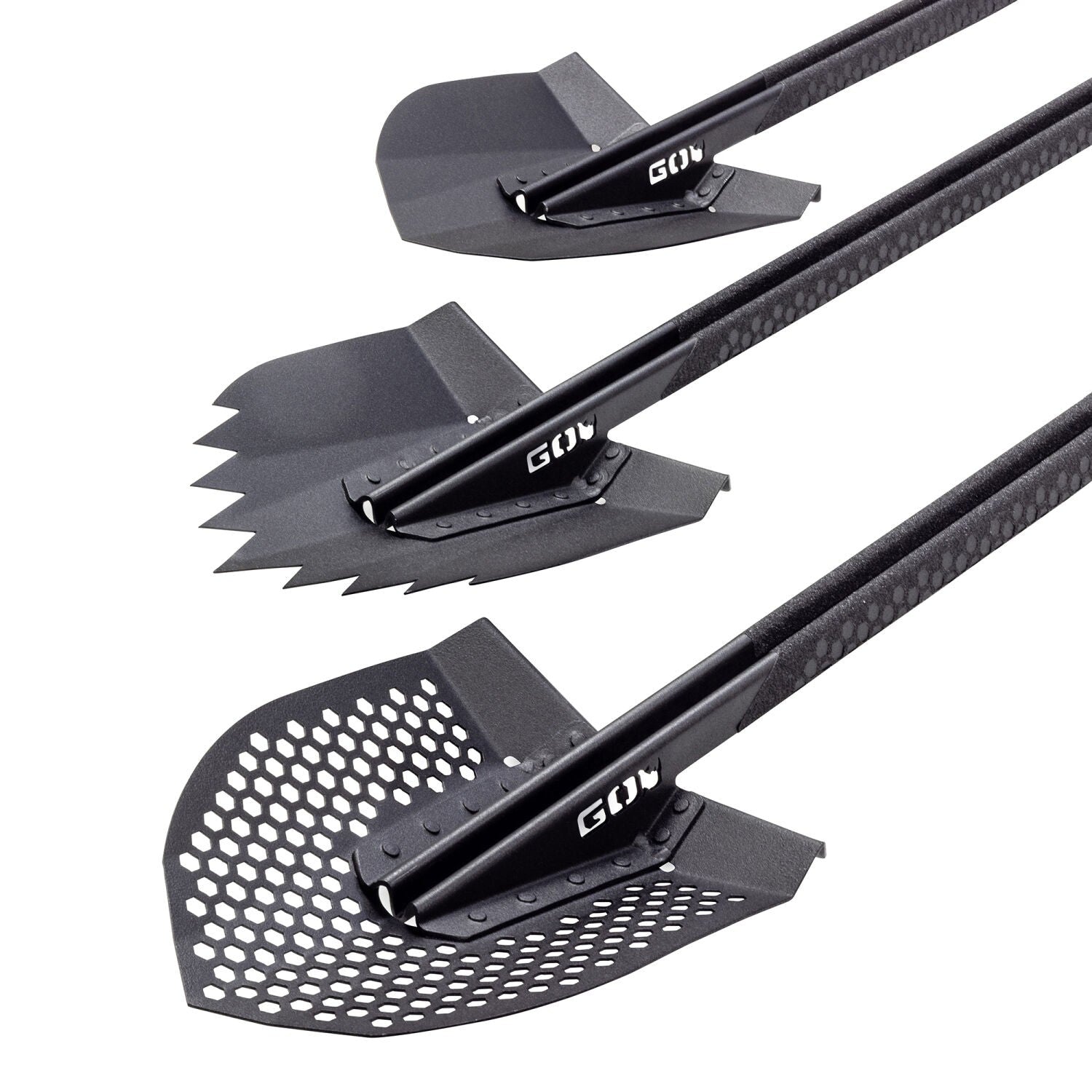 Recovery Shovel Kit W/XRS/SRM Mounting Bracket TextBlck Go Rhino-3