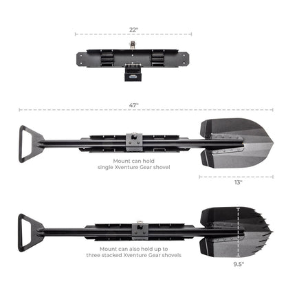 Recovery Shovel Kit W/XRS/SRM Mounting Bracket TextBlck Go Rhino-10