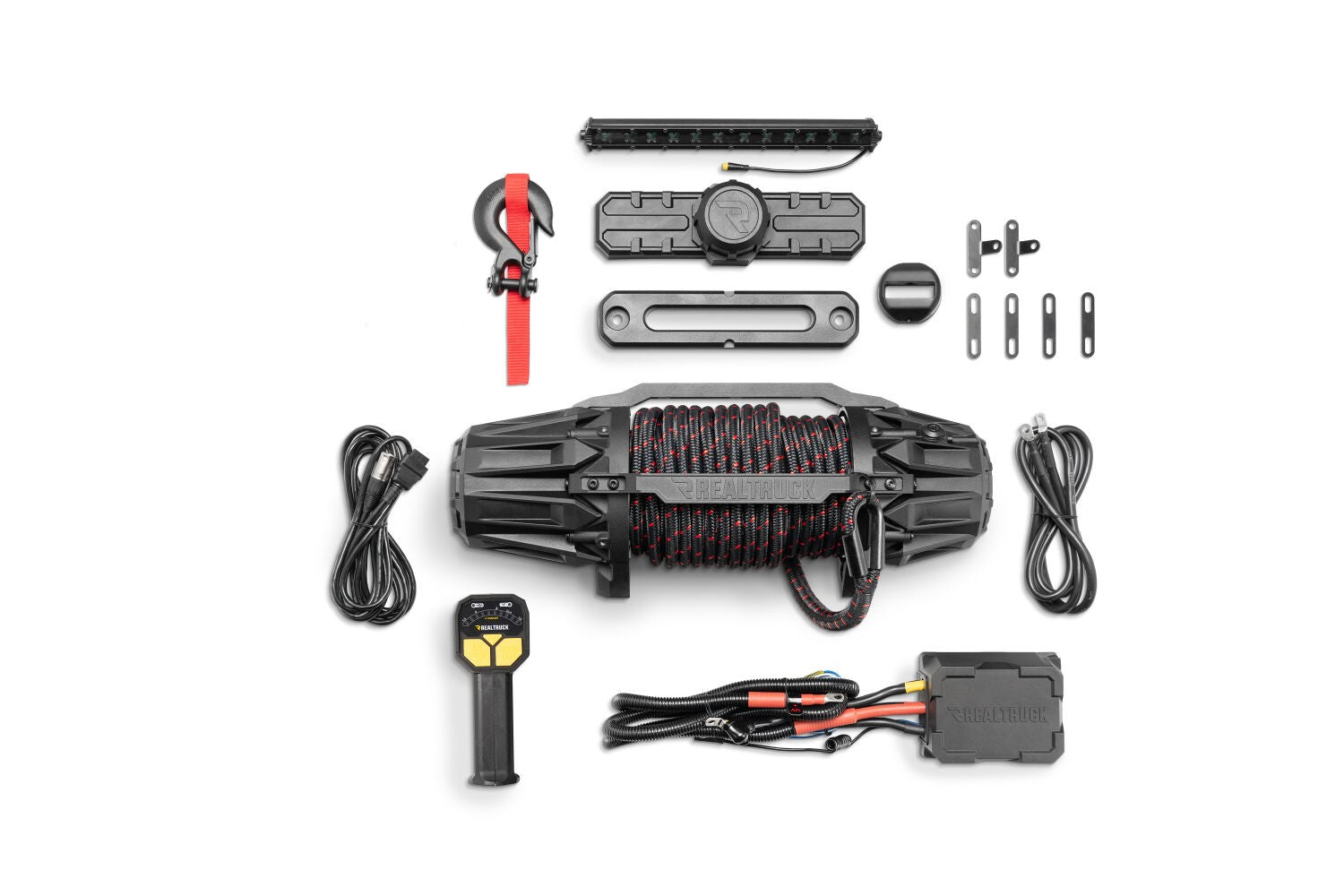 RealTruck Traction Recovery 10K Winch Black Go Rhino