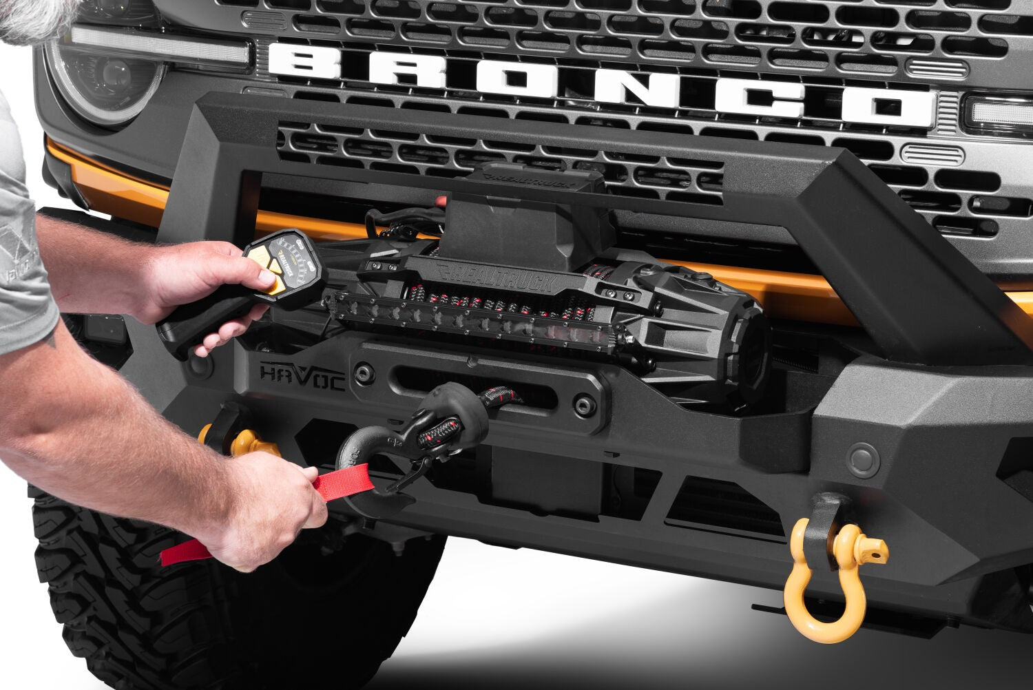 RealTruck Traction Recovery 13K Winch Black Go Rhino-2
