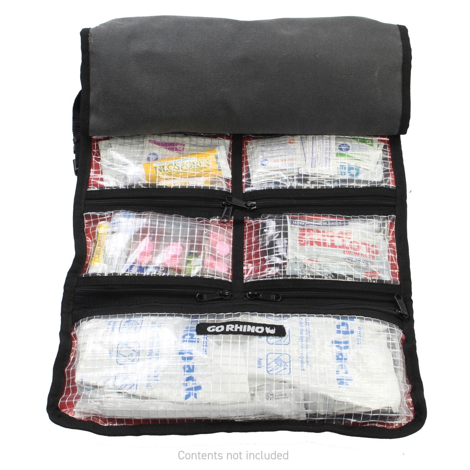 Xventure Gear First Aid Roll Textured Black Go Rhino-7